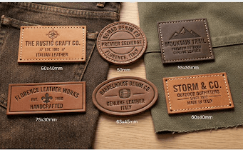 Custom silicone garment branding patches.